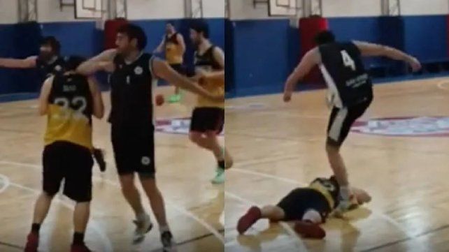 Violencia en un partido amateur: codazo