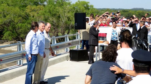 El blooper de Macri en la inauguración del puente en Urdinarrain