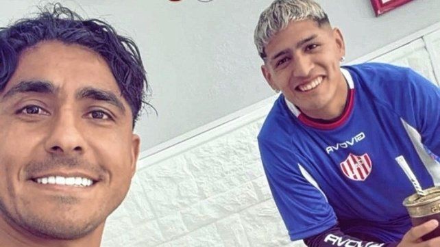 Eric Ramírez tuvo su primer día de trabajo con el plantel de Unión y posó junto a Cristian Tarragona
