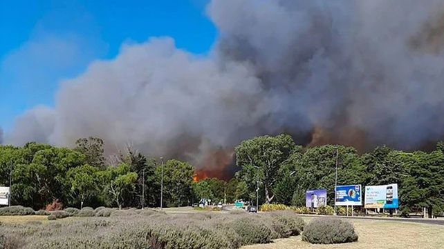 Importante incendio en la zona de médanos en Villa Gesell