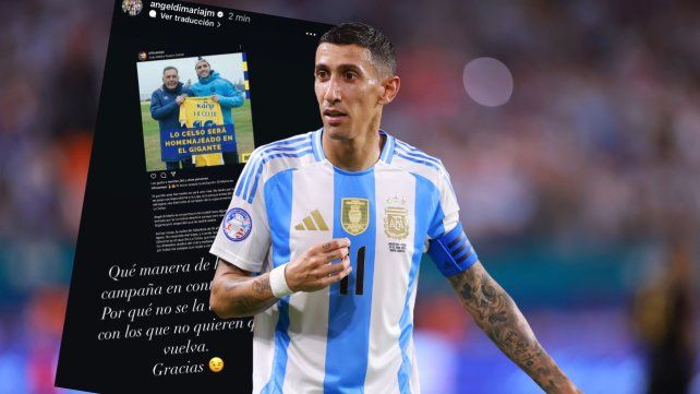 Di María explotó contra un medio partidario de Central: ¿Por qué no se la agarran con los que no quieren que vuelva?