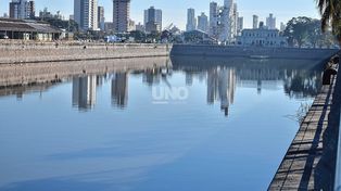 La bajante del río en el puerto de la ciudad de Santa Fe&nbsp;