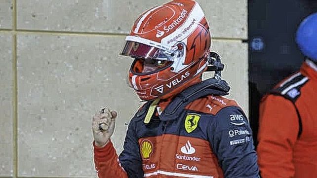 Charles Leclerq partirá primero este domingo en el GP de Fórmula 1 de Bahréin.