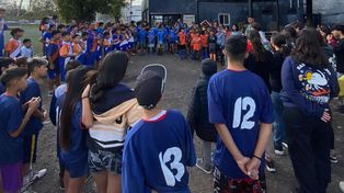 El predio que reúne habitualmente a chicas y chicos de todas las edades para hacer lo que más le gusta y luego compartir un tercer tiempo. La Liga Comunitaria de Fútbol, para aplaudir.