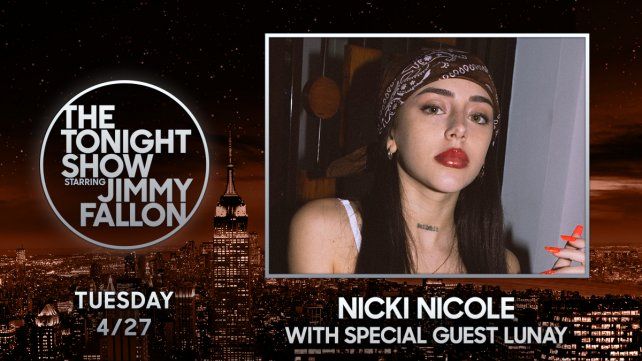 El anuncio de la actuación de la rosarina en las redes de "The Tonight Show".