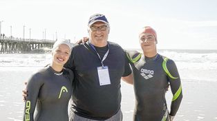 Los santafesinos Candela Giordanino, ganadora en mujeres, junto a Lautaro Zeballos, segundo en varones, junto a Adrián Tur.