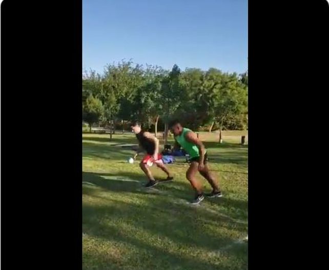 Juan y Wanchope tienen en común un gran rpofe con el que entrenan.&nbsp;