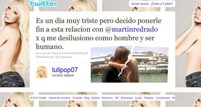 Luli Salazar rompi&oacute; con Mart&iacute;n Redrado y lo acus&oacute; de perverso