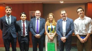 En el marco del seminario que tuvo lugar en el Consejo Argentino para las Relaciones Internacionales (Cari), Galnares se reunió con embajadores para impulsar una agenda de intercambios.