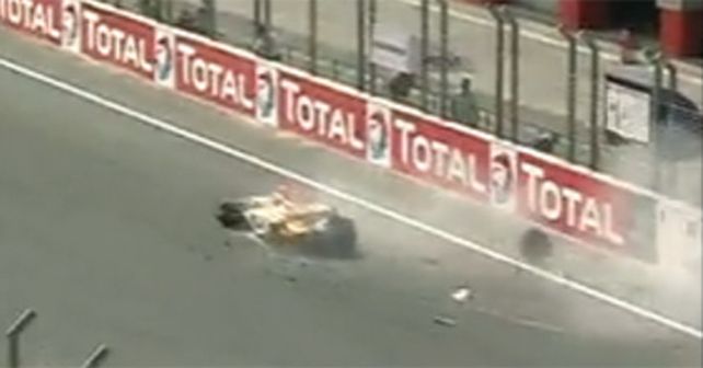 Un pr&iacute;ncipe &aacute;rabe experto del volante choc&oacute; un pared&oacute;n en un circuito de Dubai