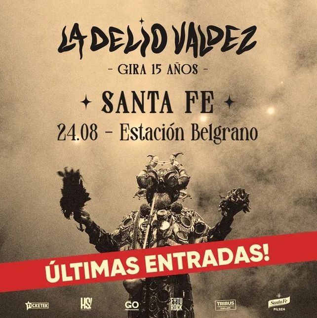 Quedan las últimas entradas para el recital de La Delio Valdez en la Estación Belgrano
