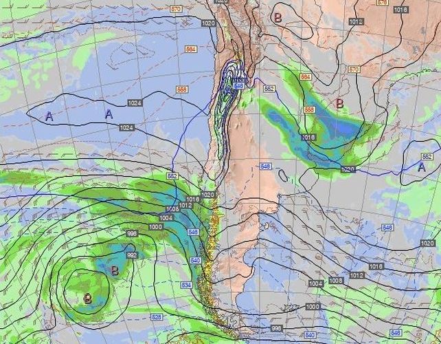 Pronóstico con probabilidad de lluvias en la zona núcleo