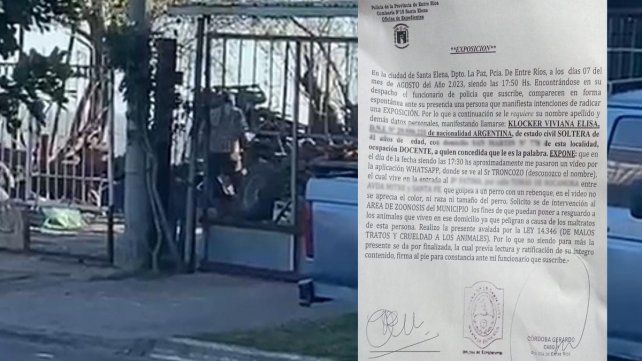 Un hombre de Santa Elena fue denunciado por maltratar a un animal.