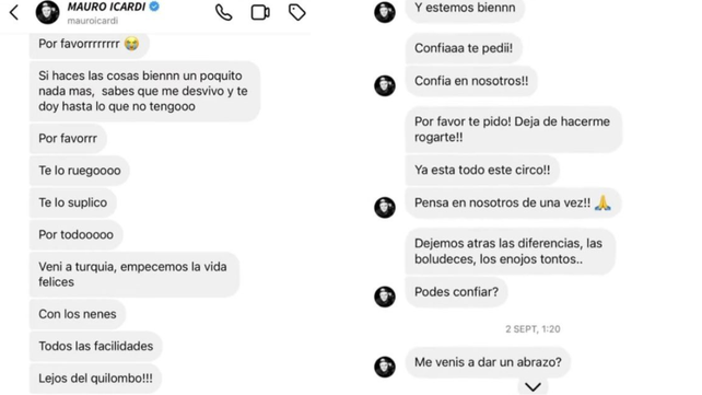 Chats entre Wanda e Icardi, filtrados por Angel de Brito