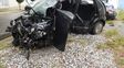 Así quedó el auto de la familia Pizorno tras ser embestido en avenida Del Rosario y Ayacucho.