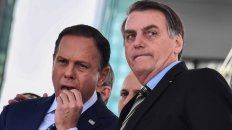 OTRO TIEMPO. Bolsonaro junto al gobernador Joao Doria cuando la relación entre ambos era mejor. OTRO TIEMPO. Bolsonaro junto al gobernador Joao Doria cuando la relación entre ambos era mejor.