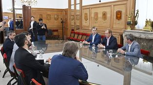 Gustavo Bordet y el intendente de Gualeguaychú, Martín Piaggio se reunieron con el presidente del Fondo Fiduciario Federal de Infraestructura Regional (FFFIR)