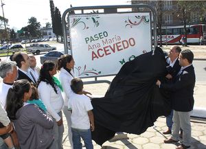 Inauguraron el Paseo Ana María Acevedo junto al Hospital Iturraspe