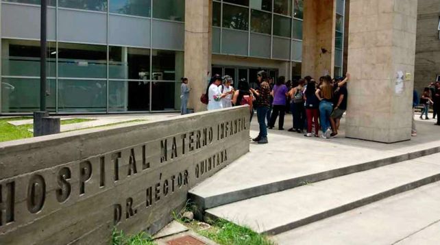 La fachada del Hospital Materno Infantil de la ciudad de Jujuy