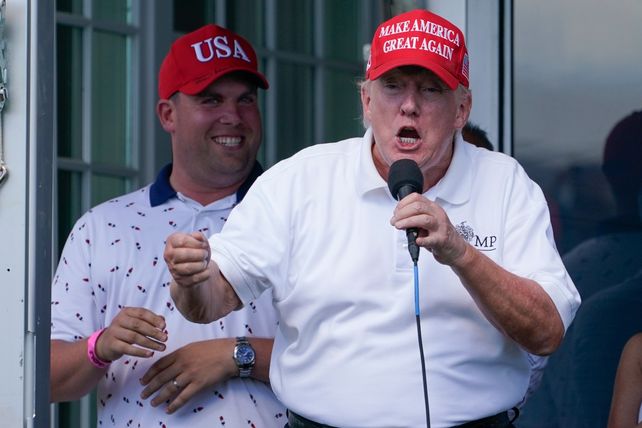 Donald Trump el 30 de julio pasado habla en un evento en Nueva Jersey.