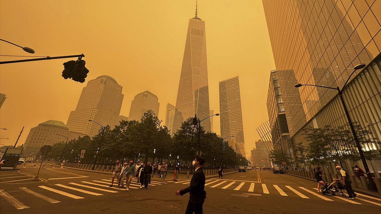Impactantes imágenes de Nueva York cubierta por humo