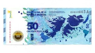El nuevo billete de 50 pesos con motivo de las Islas Malvinas comenzará a circular en marzo