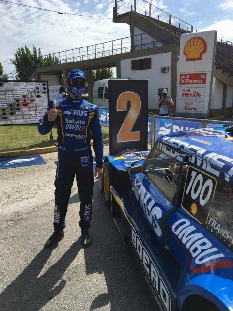 Pedrito Boero muestra su alegría, con barbijo y todo. Fue segundo en el Mouras de La Plata.