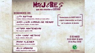 Reconocimiento de Sadop a mujeres comprometidas por la lucha de los derechos
