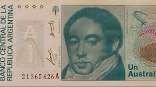 El Austral, la moneda que puso en circulación Raúl Alfonsín para quitarle tres ceros al Peso Argentino. Lo mismo se buscaría replicar con el Argentum