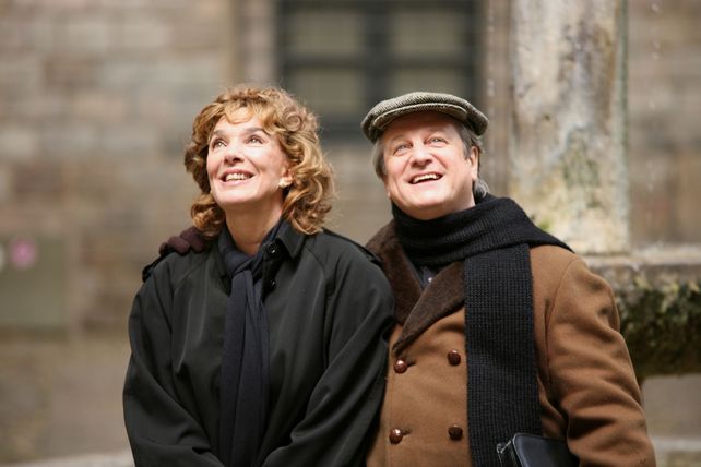 Junto a Graciela Borges, cuando Marrale compuso al Padre Mario en “Las manos”.