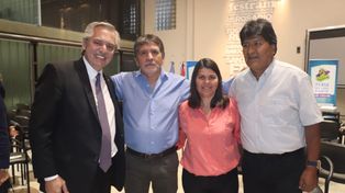 Previo a la cumbre del G20, estuvieron reunidos Alberto Fernández, el secretario de Festram Ignacio Monzón y Evo Morales.