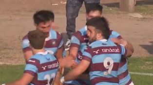 Plaza Jewell y uno de los festejos de try ante Buenos Aires. Ahora se viene el lider Belgrano en el pasaje Gould.