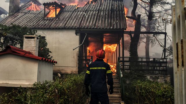 El mayor incendio de la década en Grecia deja numerosos muertos, casas y vehículos destruidos