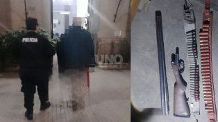 El hombre detenido y los elementos secuestrados luego de la pelea familiar en barrio Los Hornos