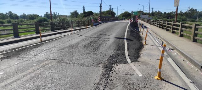 Vialidad Nacional instalará las primeras estructuras para reparar el Puente Carretero