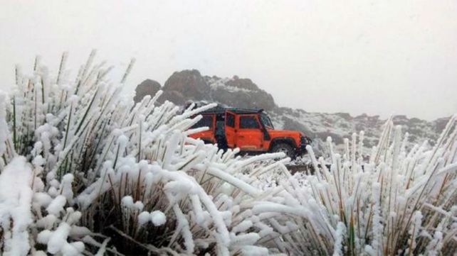 Nieve. La ruta de Altas Cumbres amaneció tapada de nieve.&nbsp; &nbsp; &nbsp; &nbsp; &nbsp; &nbsp; 