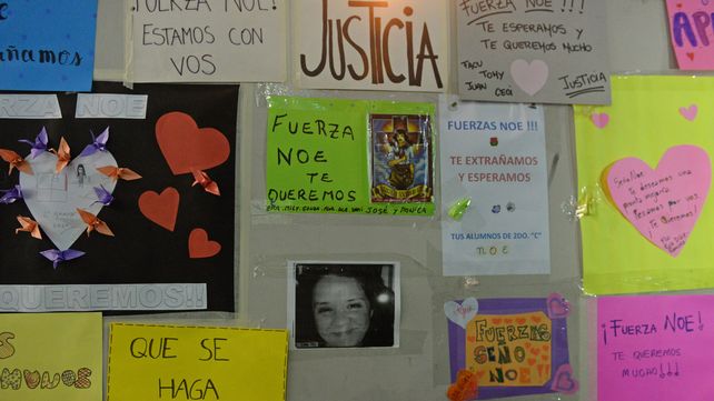 Noelia recibió el apoyo de sus allegados mientras estuvo internada en grave estado en el Heca.