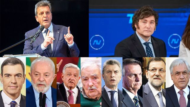 Sergio Massa y Javier Milei recibieron apoyo internacional de distintos presidentes