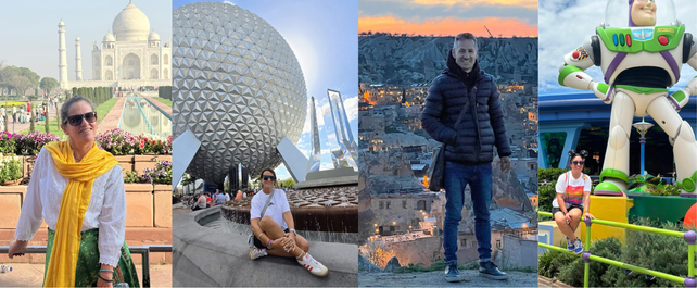 Los fundadores de la agencia de viajes Delta Turismo EVyT.