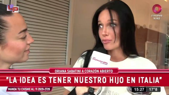 Oriana Sabatini enfrentó lso rumroes de infidelidad