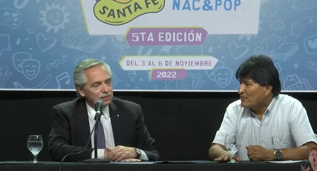 El presidente Alberto Fernández visitó la ciudad Santa Fe y compartió una charla con Evo Morales