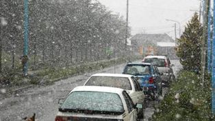 Ushuaia, con nieve y una sensación térmica de 6.9 grados bajo cero