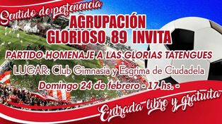 La Agrupación Glorioso 89 prepara un partido con la presencia de viejas glorias