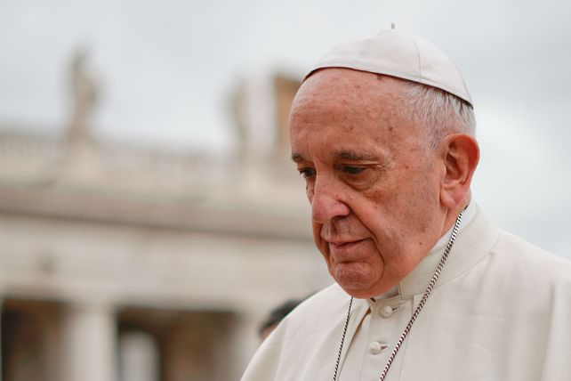 Concentrado. El Papa