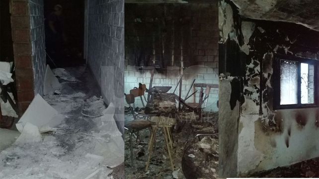 Incendiaron y provocaron destrozos de manera intencional, en la parroquia Nuestra Señora de Pompeya