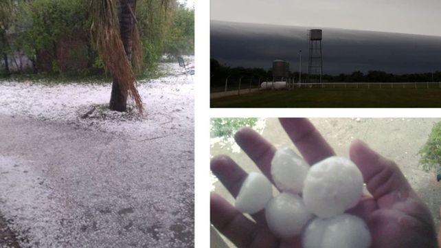 Las imágenes de una granizada histórica en Santa Elena