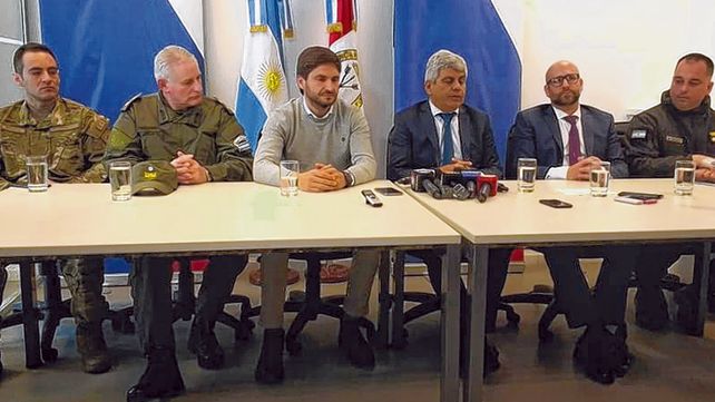 Conferencia de prensa. El fiscal Baclini y el ministro Pullaro se encargaron de dar a conocer las novedades.