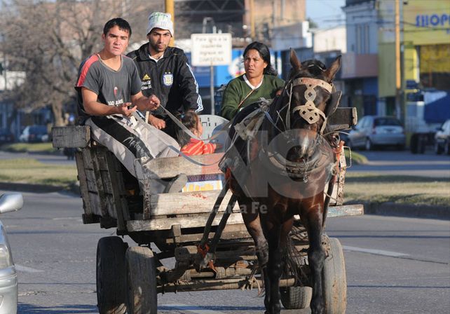 Reclamo. En varias ocasiones hubo marchas en la ciudad para retirar los carros tirados por caballos. UNO de Santa Fe/Juan M. Baialardo