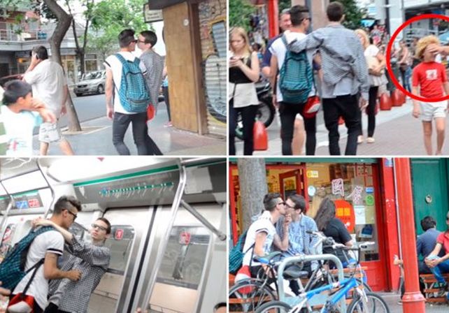Experimento social: así reaccionan los porteños al ver una pareja gay besándose