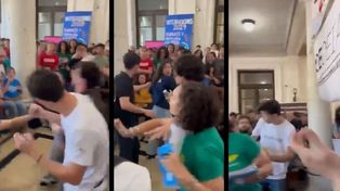 Un estudiante hablaba en contra de las tomas en una de las facultades de la UNR y fue agredido